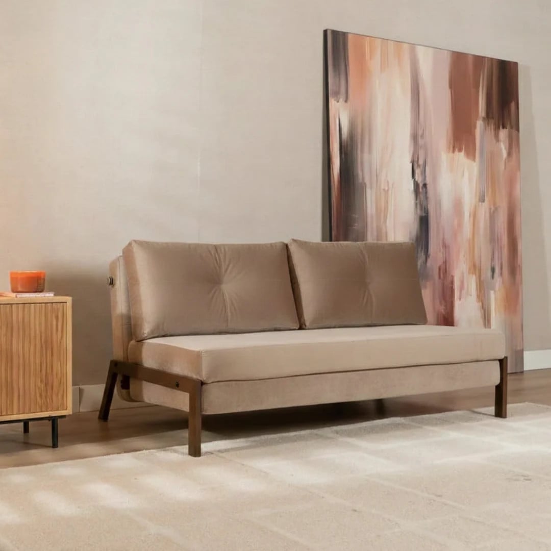 Bronx71 Mikko Velvet Slaapbank voor 2 personen - Beige