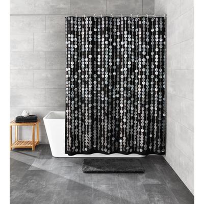 Duschvorhang KLEINE WOLKE "» Perla«", schwarz, B:180cm H:200cm, Polyester, Duschvorhänge