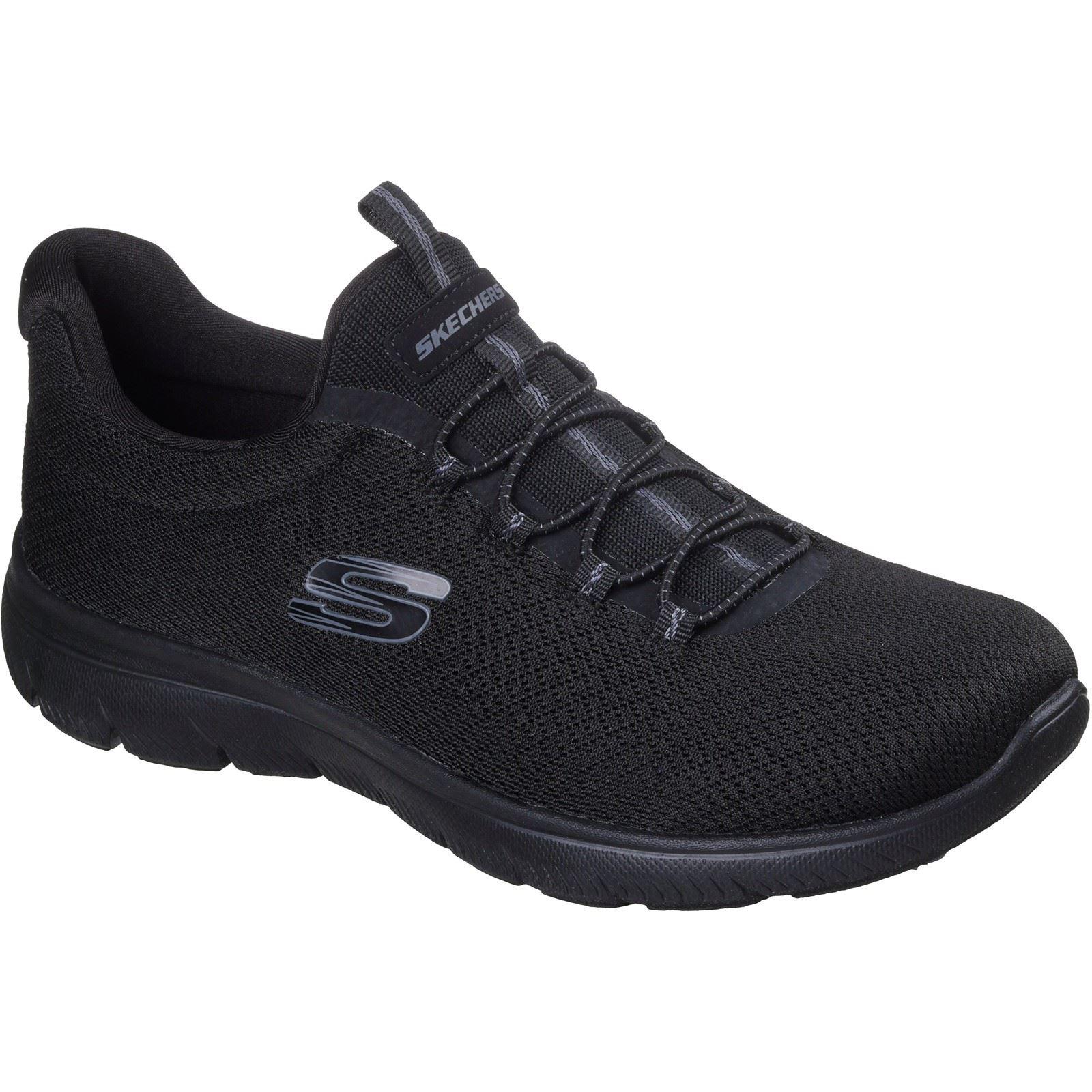 Skechers Summits Sommer Blush Textil Damen schwarze Sneakers