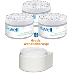 Freshwave IAQ Air & Surface Gel 750g mit Gratis Wandhalterung 3x 250g Dosen inklusive gratis Wandhalterung