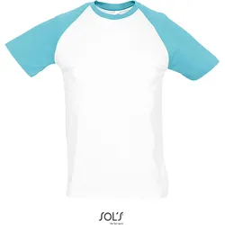 SOLS Herren Raglan T-Shirt 2-farbig 11190 white/black 3XL