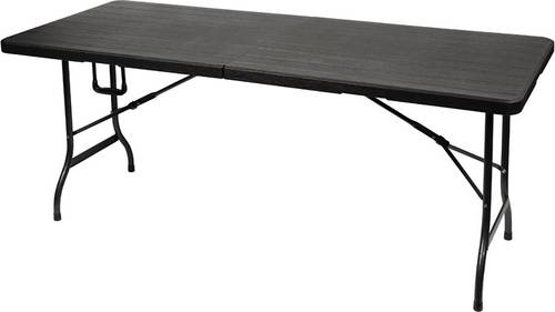 Perel folding table wood Camping Tisch Schwarz FP180W Belastbarkeit (Gewicht) (max.) 100 kg