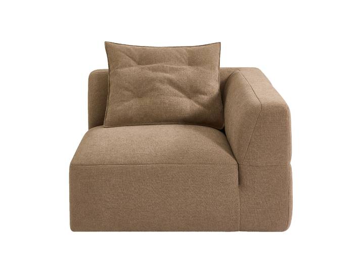 HABITAT - Module d'angle droit en tissu garni de plumes - Taupe - Celano