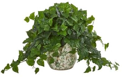 Nearly Natural "23"" London Ivy Artificial Plant in Vase (Real Touch)"
