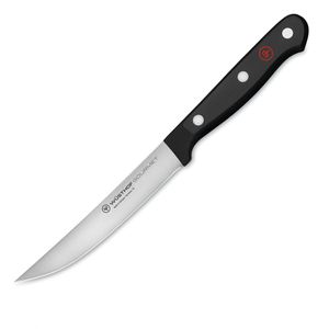 Wüsthof Steakmesser Gourmet 1025046412, 12 cm Edelstahlklinge mit glattem Schliff, Kunststoffgriff