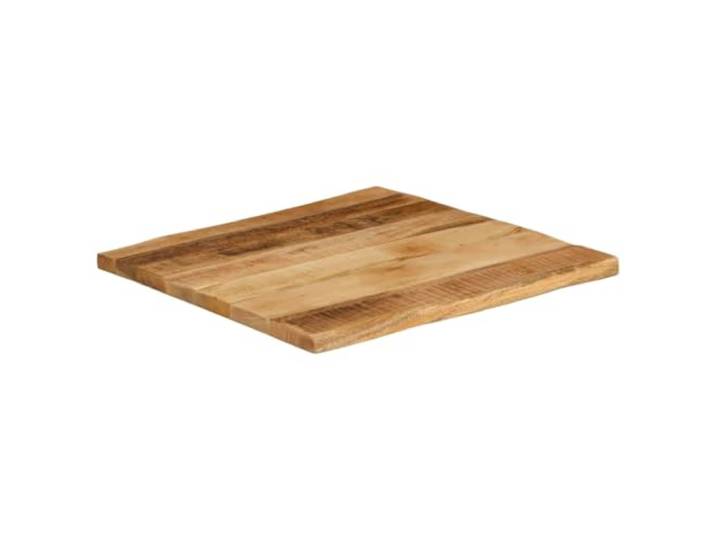 GKHPYURE Tischplatte mit lebenden Kanten, 60 x 60 x 2,5 cm, Massivholz Ersatz-Regal, 2 Seitenränder, massives Mangoholz, für den privaten und gewerblichen Gebrauch