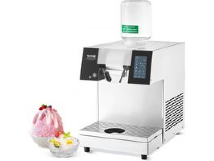 VEVOR Kommerzielle Schneeflocken-Eismaschine Schneeeisbereiter, 230 kg / 24 h Schneeflocken-Eismaschine, Edelstahl-Eisrasierer, elektrischer Schneekegel-Maker mit Luftkühlsystem & Touch-LCD