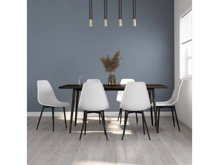 Chaises - JILI MAISON - Scandinave - blanc PP(Lot de 6) LV373