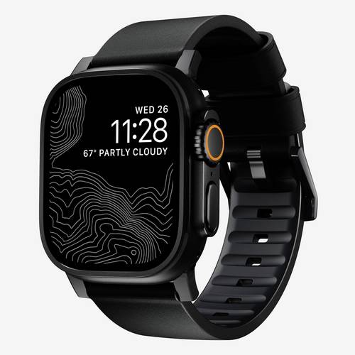 Nomad Modern Strap Blk Actv Lthr Connect Armbandschlaufe Schwarz