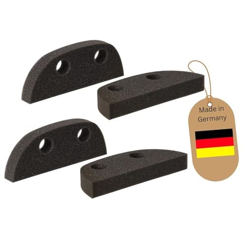 Novaliv Set van 4 Schuimbezems met Reservesponzen, Zwart