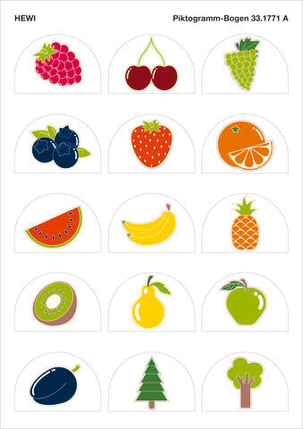 Hewi pictogrammes 33.1771A Série Food & Drink, autocollante, multicolore