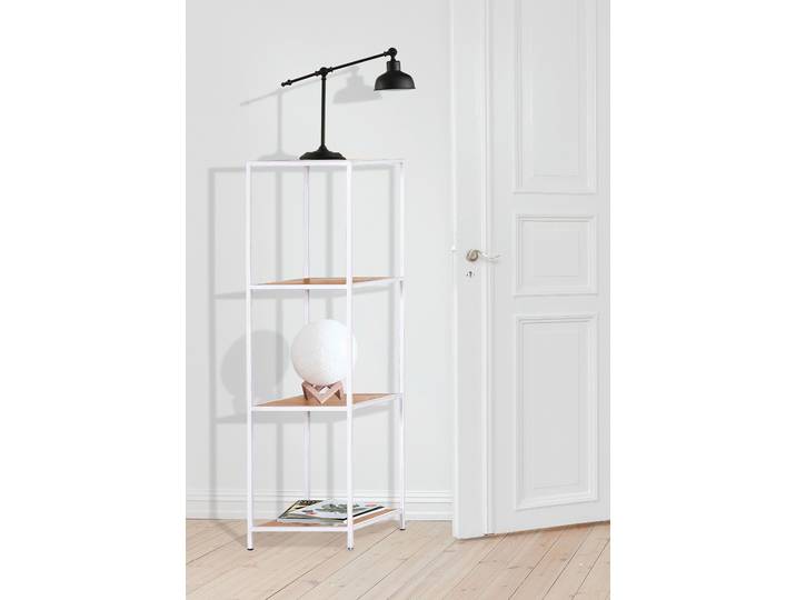 Regal Skorve Böden: Massivholz Mango, gewaschen Gestell: Metall, lackiert Weiß 120cm