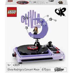 LEGO EDITIONS 43029 LEGO® Editions Olivia Rodrigos Konzertmond; pielzeug-Plattenspieler und Schallplatte – Geschenk für Teenager und alle Fans
