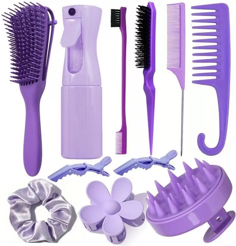 INF Oktopus Haarbürste Schwarz 11-teiliges Styling-Set - Volumen & Massage