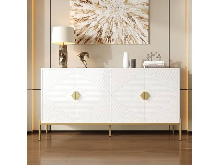 BTM Moderne Sideboards, Schränke, Lagerschränke, Kommode, für Wohnzimmer/Esszimmer/Eingang, 162 x 40 x 80cm (B/H/T)