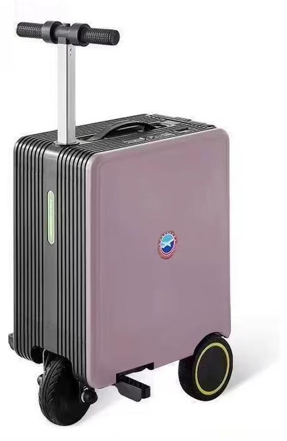 Reisekoffer - Handgepäckkoffer 50 cm - Elektrisch - Fahrbar - Spinner-Rollen - TSA-Schloss - Polyurethan- Lila