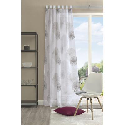 Vorhang HOME WOHNIDEEN "RAWLINS" Gr. 2, grau, B:140cm H:175cm, Voile, Polyester, Gardinen