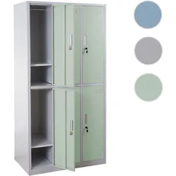 Schließfach Boston T829, Schließfachschrank Wertfachschrank Spind, Metall 6 Fächer ~ grün