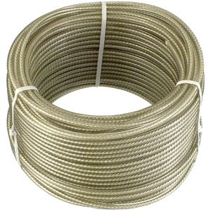Connex Drahtseil DY2701391, Traglast bis 36 kg, 1 / 3 mm Durchmesser, verzinkt und ummantelt, 30 m