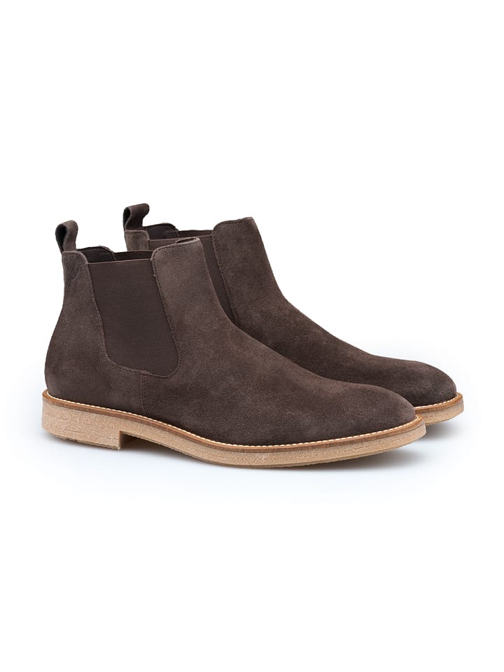 LLOYD Leder-Chelsea-Boots in Braun - 43
