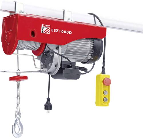 Holzmann Maschinen ESZ1000D_230V Elektrischer Seilhebezug Tragfähigkeit (mit Umlenkrolle) 1000kg Tragfähigkeit (ohne Umlenkrolle)