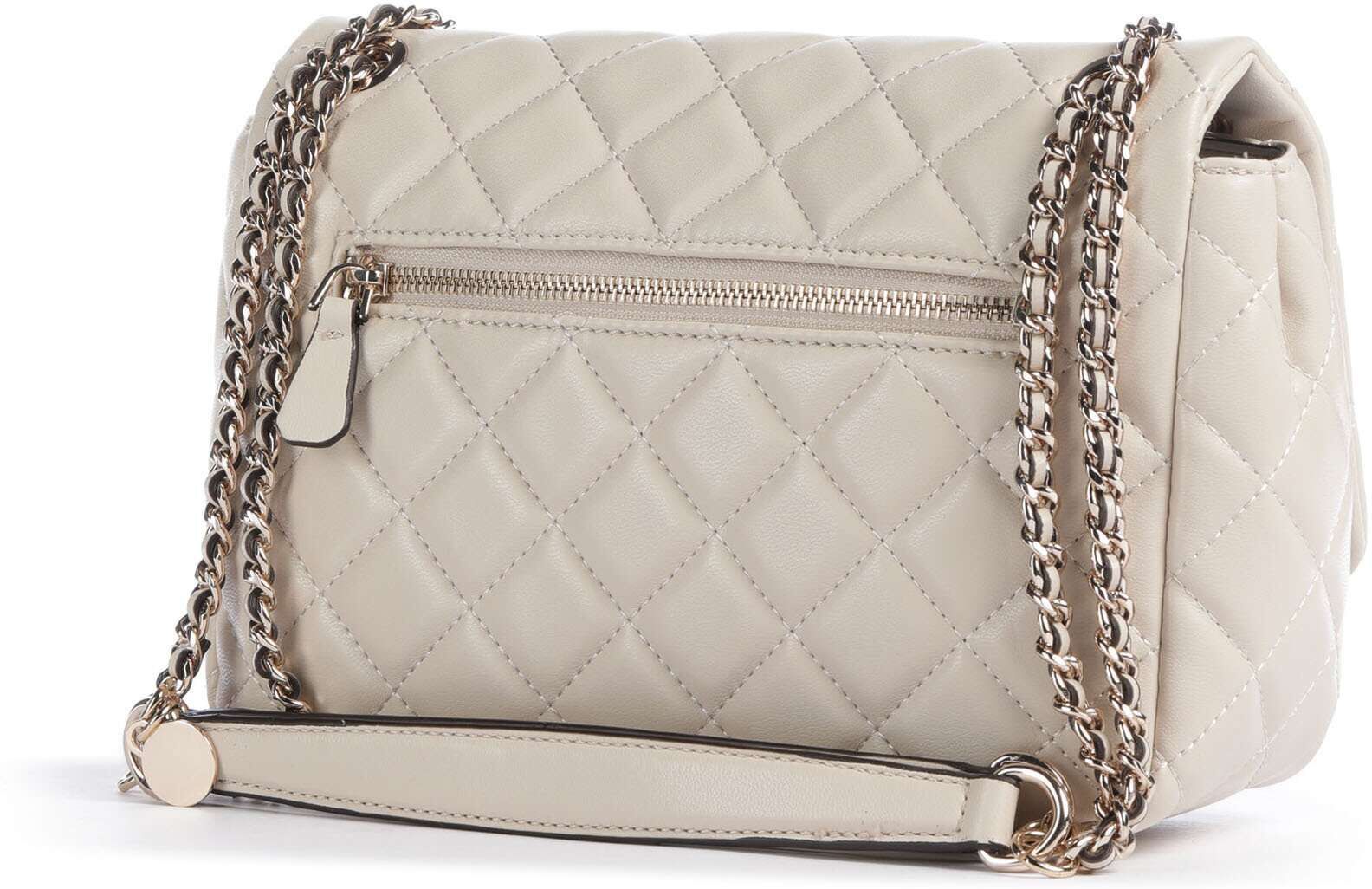 Guess Juliet Schultertasche aus Leder, weiß