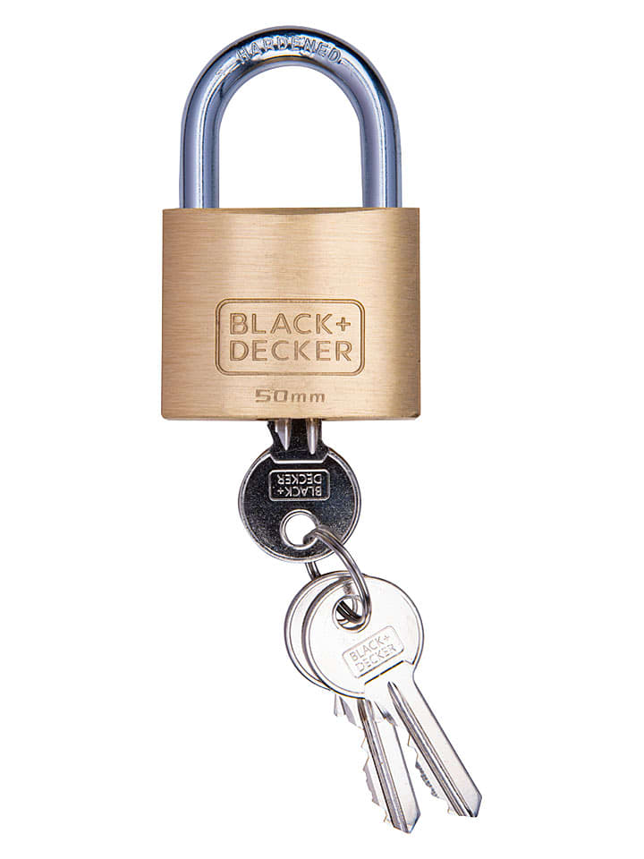 Black & Decker 50mm-Vorhängeschloss in Gold - onesize
