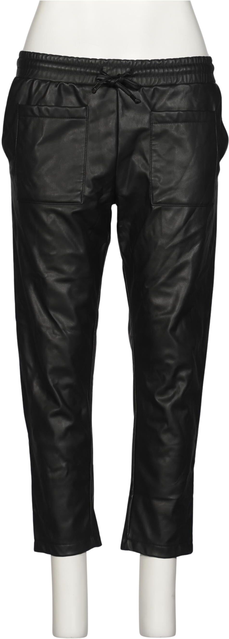 Karo Kauer Damen Stoffhose, Schwarz, Gr. XL, Synthetik / Kunstleder - Second Hand