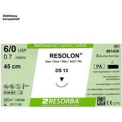 RESOLON DS 18 3/0=2 blau monofil, Nahtmaterial Fadenlänge 75 cm (36 Stck.)
