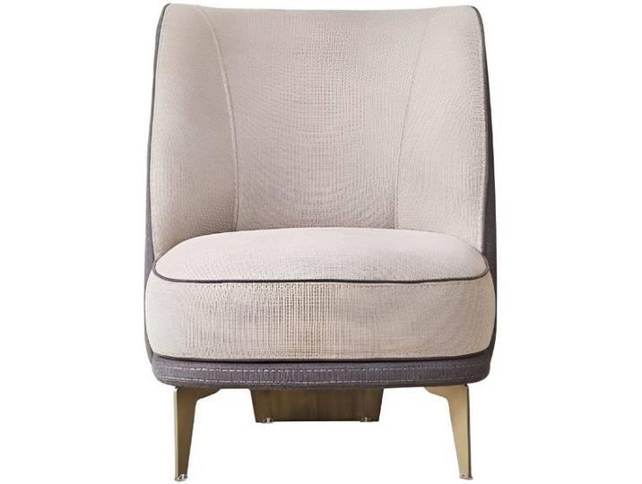 Xlmoebel Loungesessel Beiger Designer-Sessel aus hochwertigem Material (1-St., Sessel), Hergestellt in Europa