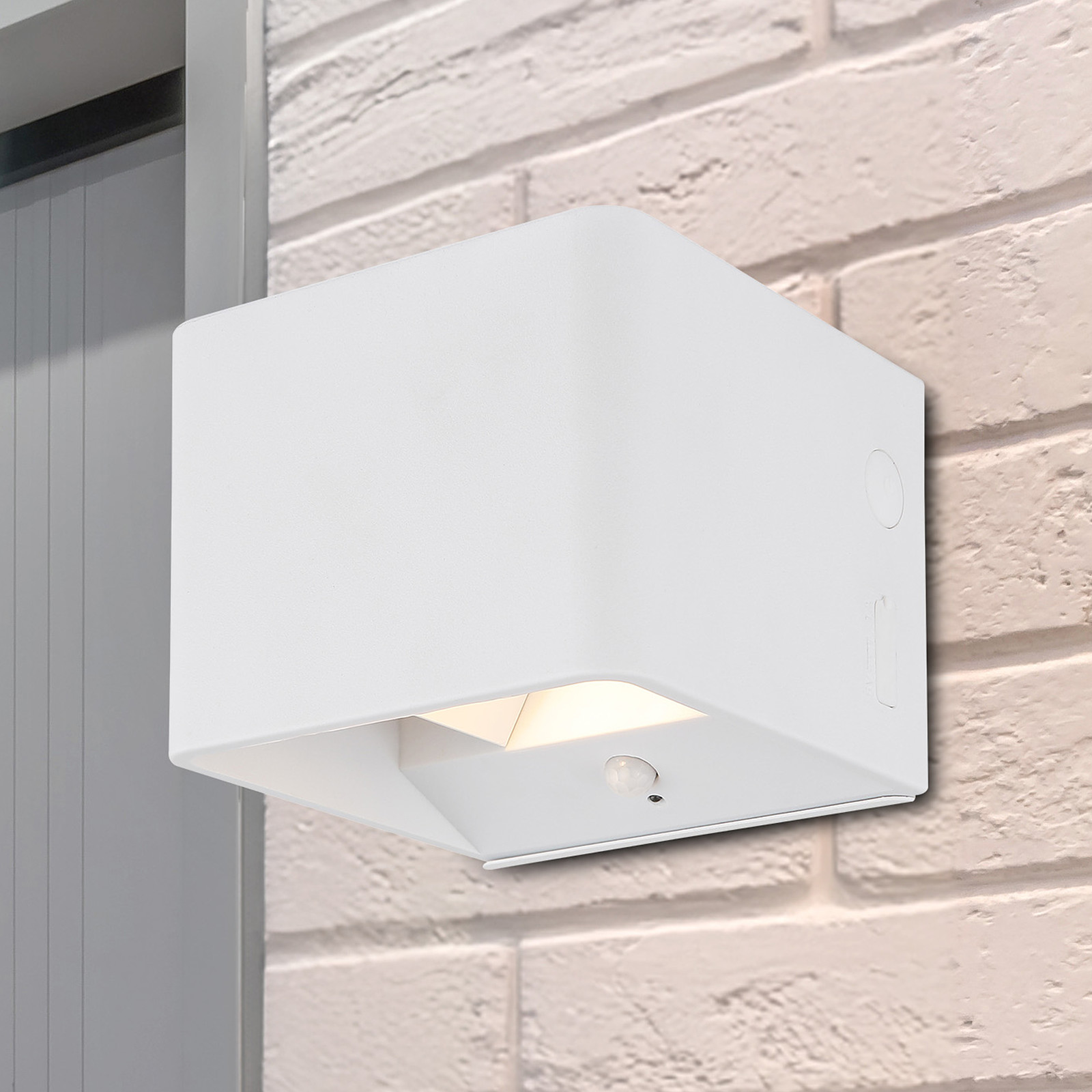 home24 LED-wandlamp Veronika wit, B/D/H: 10 x 8 x 10 cm