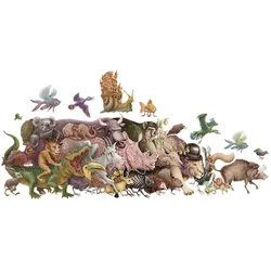 WANDAUFKLEBER 130x225cm - Märchenwesen