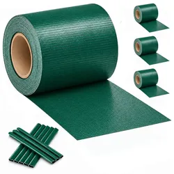 Relaxdays PVC Sichtschutzstreifen Set für Garten Dunkelgrün