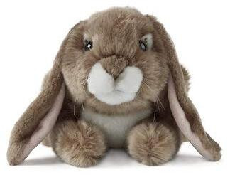 Living Nature knuffel donkerbruin konijn met hangende oren
