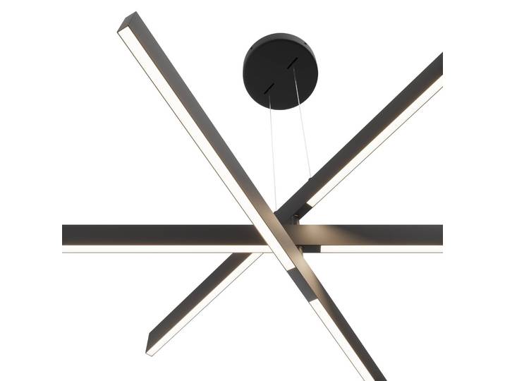 Maytoni Hängelampe Origami, schwarz, für Wohn- / Esszimmer, Aluminium, Modern