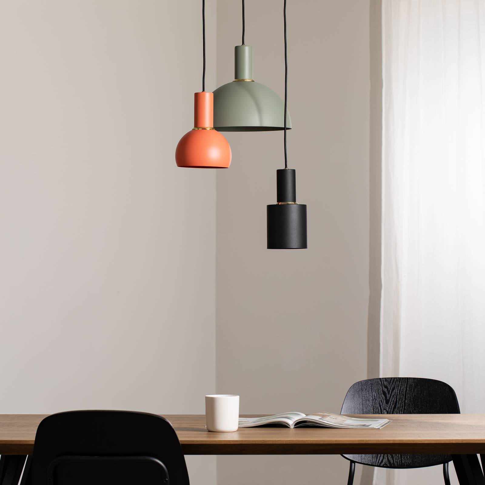 Hängelampe Selma Argon, dimmbar, Multicolour, für Wohn- / Esszimmer, Metall, Modern, Pendelleuchte
