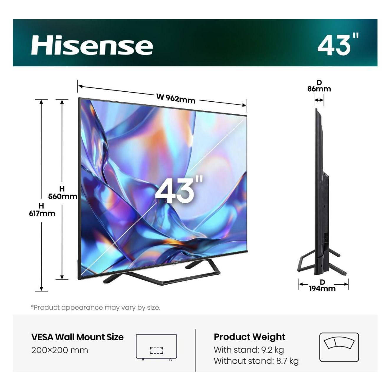 Hisense 43A79S (43", QLED, 4K) (43A79S)