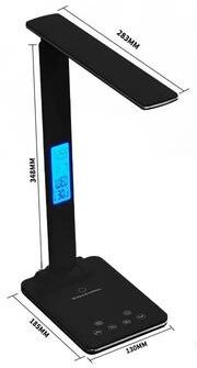 Uplifted Finds LED Desk Lamp With Wireless Charger And USB Port black