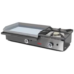 MBH - MAQUINARIA BAR HOSTELERIA MBH - Gasgrill Bratplatte 600x400 mm Hardchrome mit Brenner für die Gastronomie. Fry Top für Bar und Restaurant.
