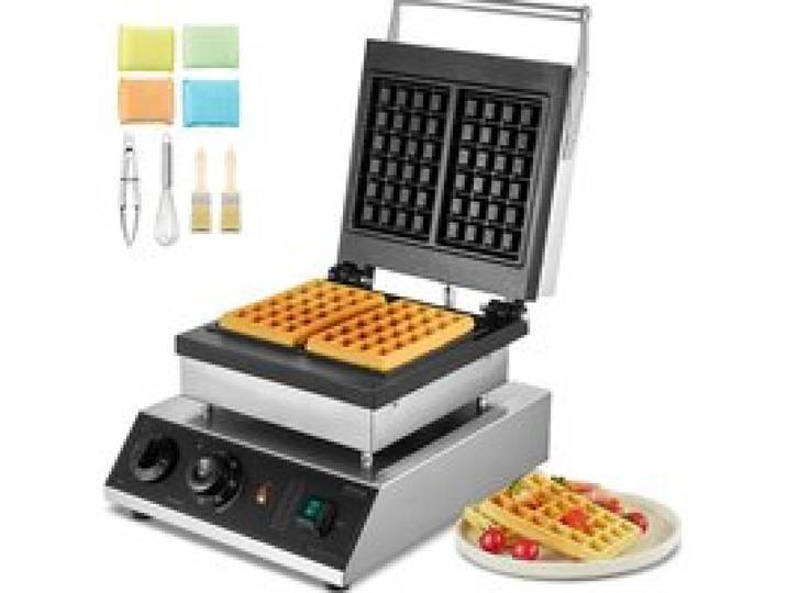 Gaufrier à Cornet de Glace Commercial 2000 W-VEVOR-Capacité 10PCs-avec Contrôle de la Température et du Temps