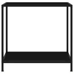 vidaXL Konsolentisch Schwarz 80x35x75 cm Hartglas
