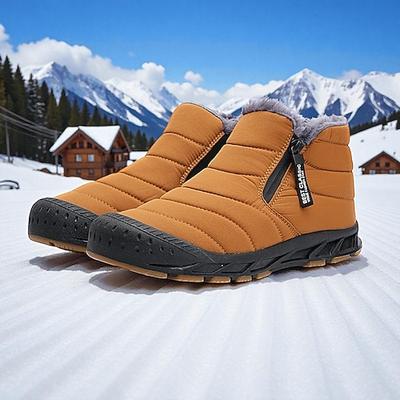 Wasserdichte, isolierte Herren-Schneestiefel – rutschfeste, warme Winterschuhe für Outdoor-Abenteuer und kaltes Wetter