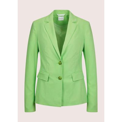Jackenblazer MADELEINE "Blazer Einreihiger Blazer in Struktur-Qualität", Damen, Gr. 42, grün (kiwi), Obermaterial: 51% Baumwolle CO. 44% Polyester PES. 5% Elasthan EL., Modern, normal, Blazer