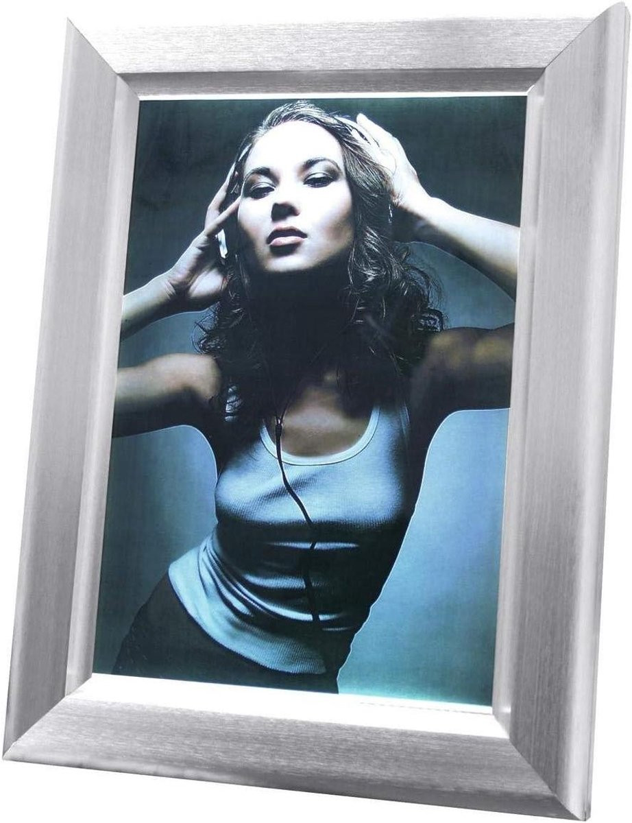 Lichtbak Posterframe Verlichte Fotolijst met LED - Aluminium Klapframe - A3 - Zilver - 56 x 41 cm