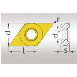 Optimum, Zubehör Maschine, HM-Ersatzwendeplatten ISO DCMT070204