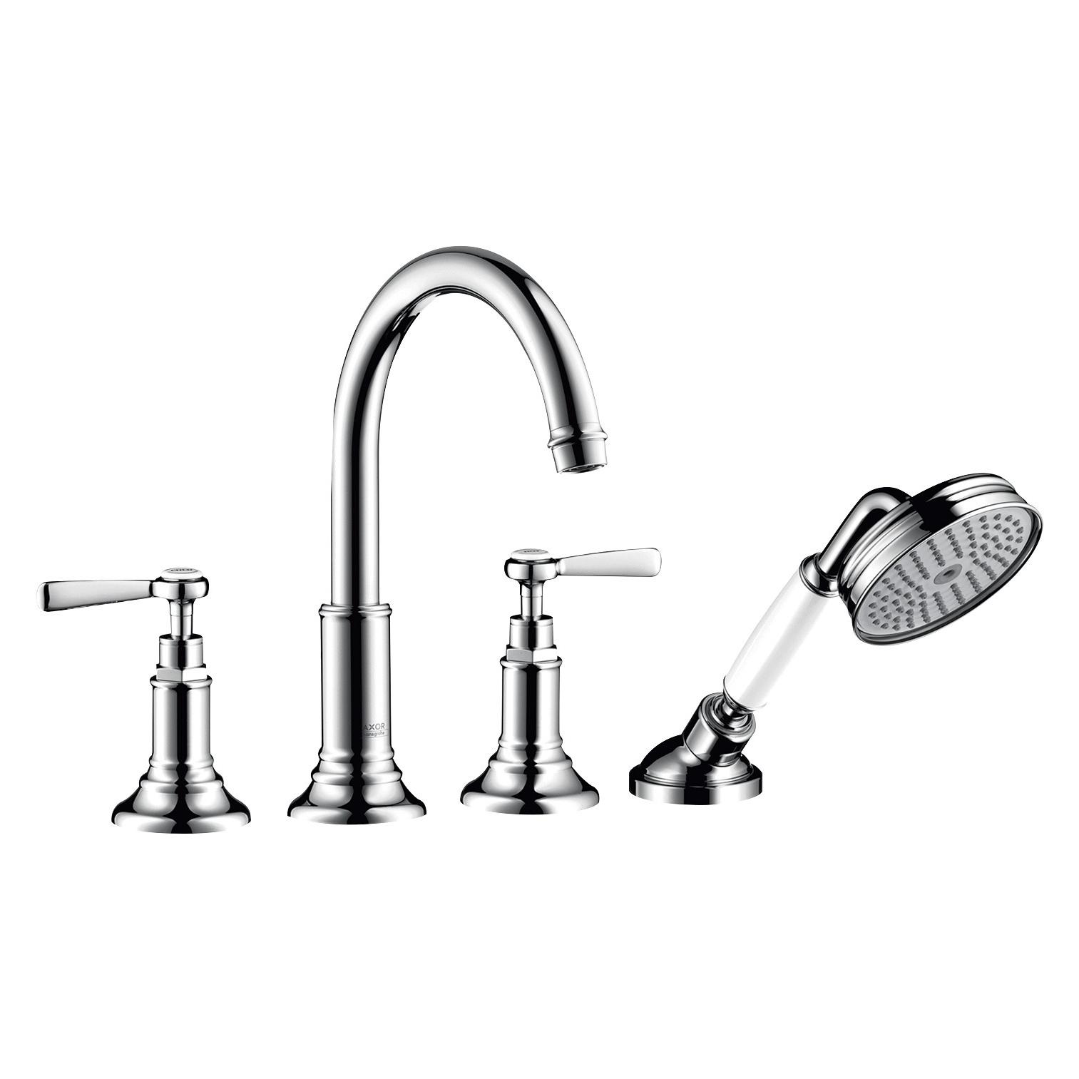 Axor 4-Loch Fliesenrandarmatur MONTREUX DN 15, mit Hebelgriffen chrom (16554000)