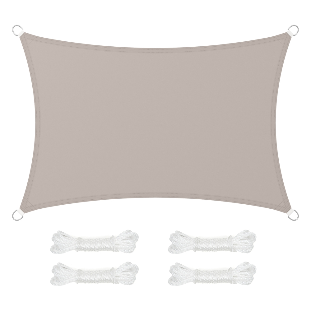 SONGMICS Sonnensegel 2 x 3 m rechteckig taupe GSH23TP