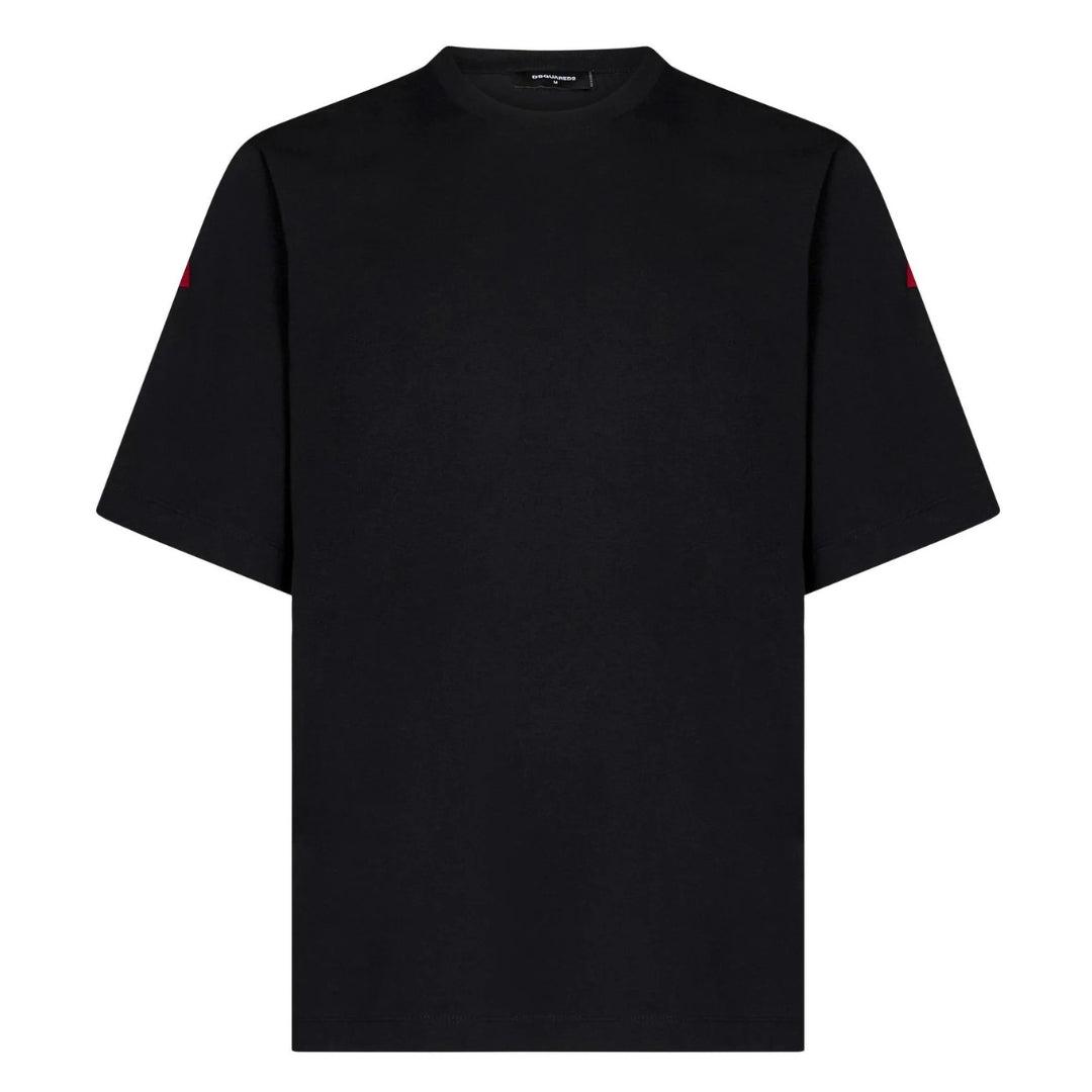 Dsquared2 Groot Horror Logo Op Achterkant Zwart T-shirt