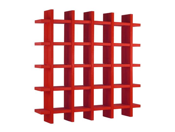 SLIDE bibliothèque MY BOOK 5x5 (Rouge - Polyéthylène)