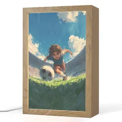 NACHTTISCHLAMPE Stadion - Fußballer - Ball 20x30 cm